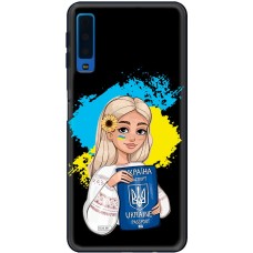 Чохол для Samsung Galaxy A7 2018 (A750) MixCase патріотичні паспорт українки