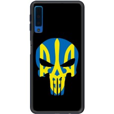 Чохол для Samsung Galaxy A7 2018 (A750) MixCase патріотичні жовто-блакитний череп