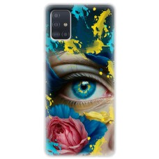 Чохол для Samsung Galaxy A51 (A515) / M40s MixCase патріотичні Синє жіноче око