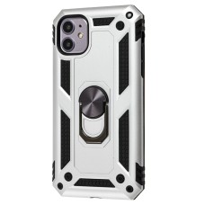 Чохол для iPhone 11 Serge Ring ударостійкий сріблястий
