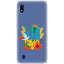 Чохол для Samsung Galaxy A10 (A105) MixCase патріотичні військовий герб у квітах
