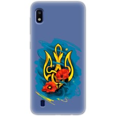 Чохол для Samsung Galaxy A10 (A105) MixCase патріотичні військовий герб із маками