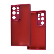 Чохол для Samsung Galaxy S24 Ultra Luxury Metal Lens марсала
