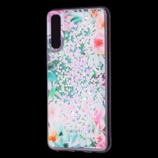 Чохол для Samsung Galaxy A50 / A50s / A30s Блискучі вода світло-рожевий "квітучий кут