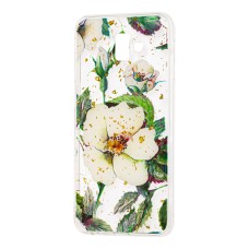 Чохол для Samsung Galaxy J6+ 2018 (J610) Flowers Confetti "шипшина"