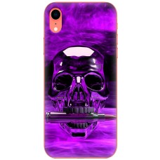 Чохол для iPhone Xr MixCase патріотичні фіолетовий череп з кулею