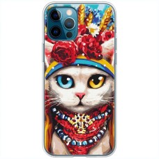 Чохол для iPhone 13 Pro MixCase Новий рік символ кіт патріот