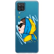 Чохол для Samsung Galaxy A12 / M12 MixCase патріотичні дівчина в жовто-синій 