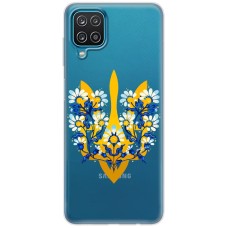 Чохол для Samsung Galaxy A12 / M12 MixCase патріотичні тризуб в квітах