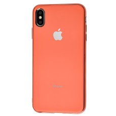 Чохол для iPhone Xs Max Silicone матовий кораловий