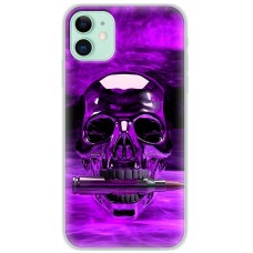 Чохол для iPhone 12 MixCase патріотичні фіолетовий череп з кулею