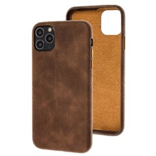 Чохол для iPhone 11 Pro Leather croco full коричневий