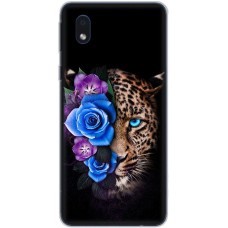 Чохол для Samsung Galaxy A01 Core (A013) MixCase Леопард у квітах