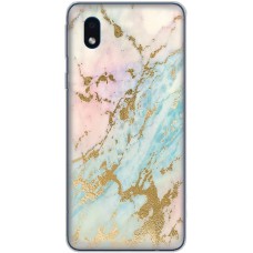 Чохол для Samsung Galaxy A01 Core (A013) MixCase мармур рожево-бірюзовий