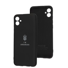 Чохол для Samsung Galaxy A04E (A042) Silicone Full Тризуб чорний