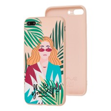 Чохол для iPhone 7 Plus / 8 Plus Wave Fancy girl go wild / pink sand