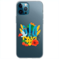 Чохол для iPhone 13 Pro MixCase патріотичні герб у квітах