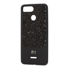 Чохол для Xiaomi Redmi 6 Leather + Shining чорний