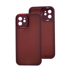 Чохол для iPhone 12 Luxury Metal Lens марсала