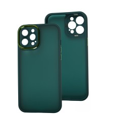 Чохол для iPhone 12 Pro Max Luxury Metal Lens зелений