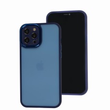 Чохол для iPhone 12 Pro Max Luxury Metal Lens синій