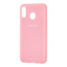 Чохол для Samsung Galaxy M20 (M205) Silicone cover рожевий