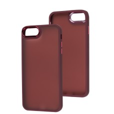 Чохол для iPhone 7 Plus / 8 Plus Luxury Metal Lens марсала