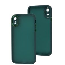 Чохол для iPhone Xr Luxury Metal Lens зелений