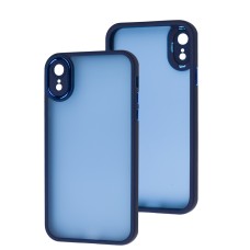 Чохол для iPhone Xr Luxury Metal Lens синій
