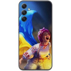 Чохол для Samsung Galaxy A14 MixCase патротичні Українка з прапором