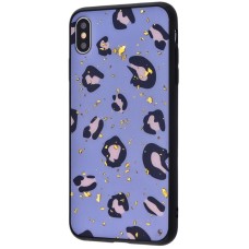 Чохол Leo Confetti для iPhone X / Xs синій леопард