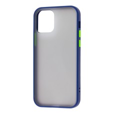 Чохол для iPhone 12 mini LikGus Maxshield синій / салатовий