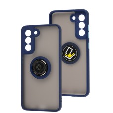 Чохол для Samsung Galaxy S21 FE (G990) LikGus Edging Ring синій