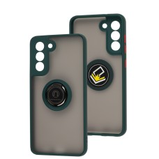 Чохол для Samsung Galaxy S21 FE (G990) LikGus Edging Ring оливковий