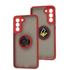 Чохол для Samsung Galaxy S21 FE (G990) LikGus Edging Ring червоний