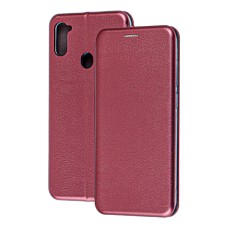 Чохол книжка Premium для Samsung Galaxy A11 / M11 бордовий