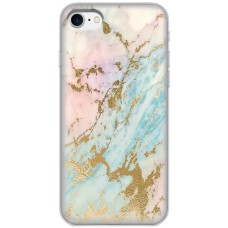 Чохол для iPhone 7 / 8 / SE MixCase мармур рожево-бірюзовий