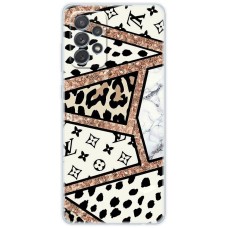 Чохол для Samsung Galaxy A13 (A135) MixCase Леопард Louis Vuitton мозаїка