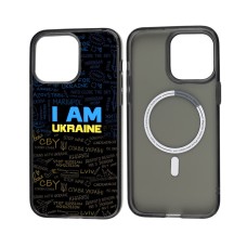 Чохол для iPhone 12 MixCase MagSafe MagSafe патріотичний I AM Ukraine