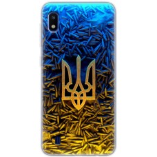 Чохол для Samsung Galaxy A10 (A105) MixCase патріотичні Тризум серед куль