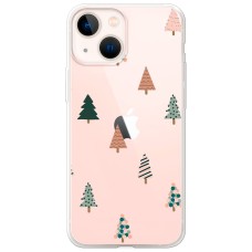 Чохол для iPhone 14 MixCase Новий рік патерн новорічні ялинки