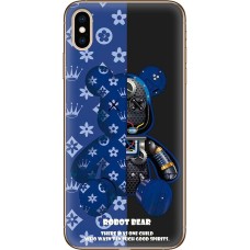 Чохол для iPhone X / Xs MixCase робот лого на блакитному