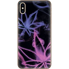 Чохол для iPhone X / Xs MixCase трава листя на чорному
