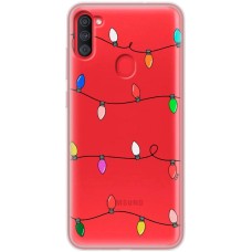 Чохол для Samsung Galaxy A11 / M11 MixCase Новий рік кольорова гірлянда