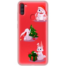 Чохол для Samsung Galaxy A11 / M11 MixCase Новий рік символ року кролик