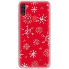 Чохол для Samsung Galaxy A11 / M11 MixCase Новий рік паттерн сніжинки