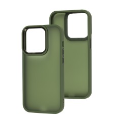 Чохол для iPhone 14 Pro Metal Bezel темно-зелений