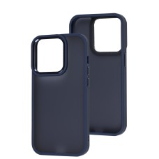 Чохол для iPhone 14 Pro Metal Bezel темно-синій