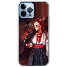 Чохол для iPhone 13 Pro Max MixCase патріотичні українка з автоматом