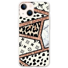 Чохол для iPhone 13 mini MixCase Леопард Louis Vuitton мозаїка
